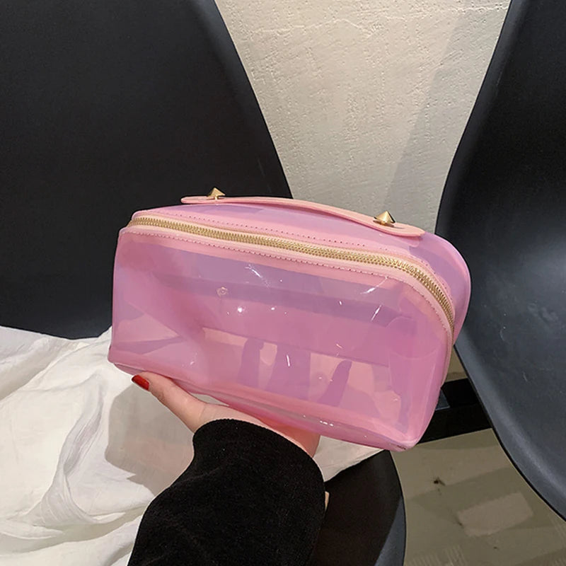 Clear Makeup Bag Large Capacity Travel Cosmetic Organizer Cosmetic Travel Bag SWANS