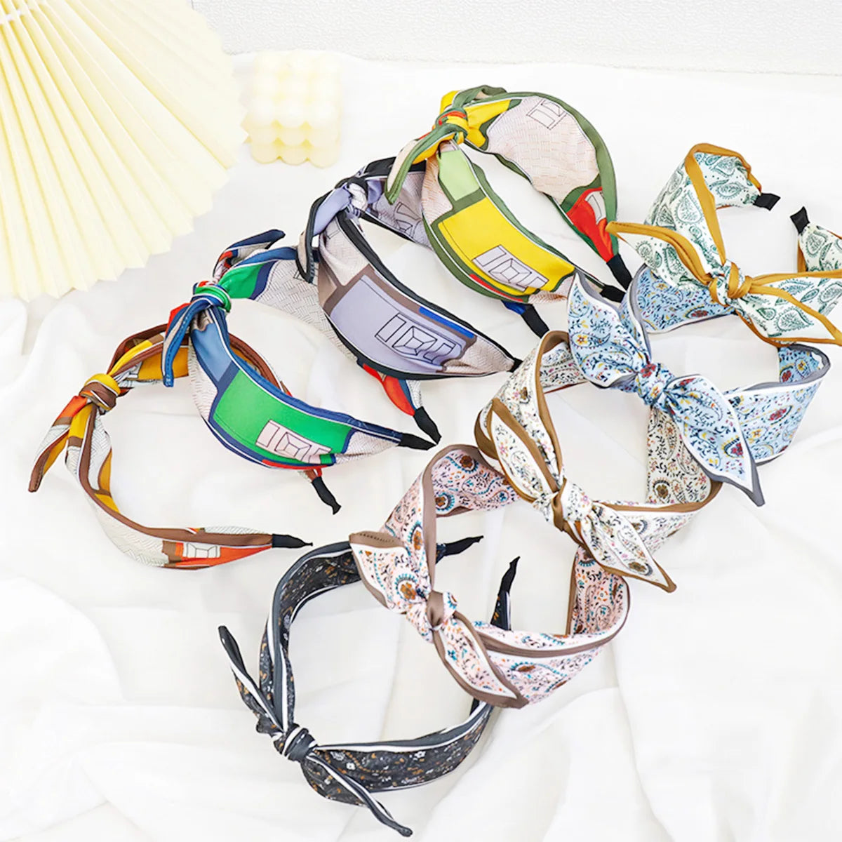 Women's Wide Bow Flower Headband – Turban Hairband 1 or 4 Pack Fashion Headband SWANS
