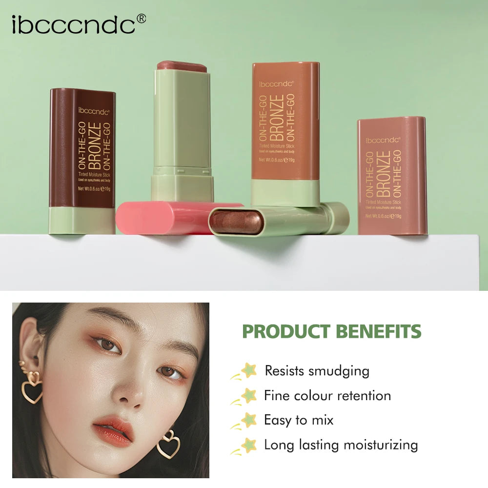 ibcccndc 3-in-1 Contour Stick – Bronzer, Highlighter & Blush Contour Makeup Stick SWANS