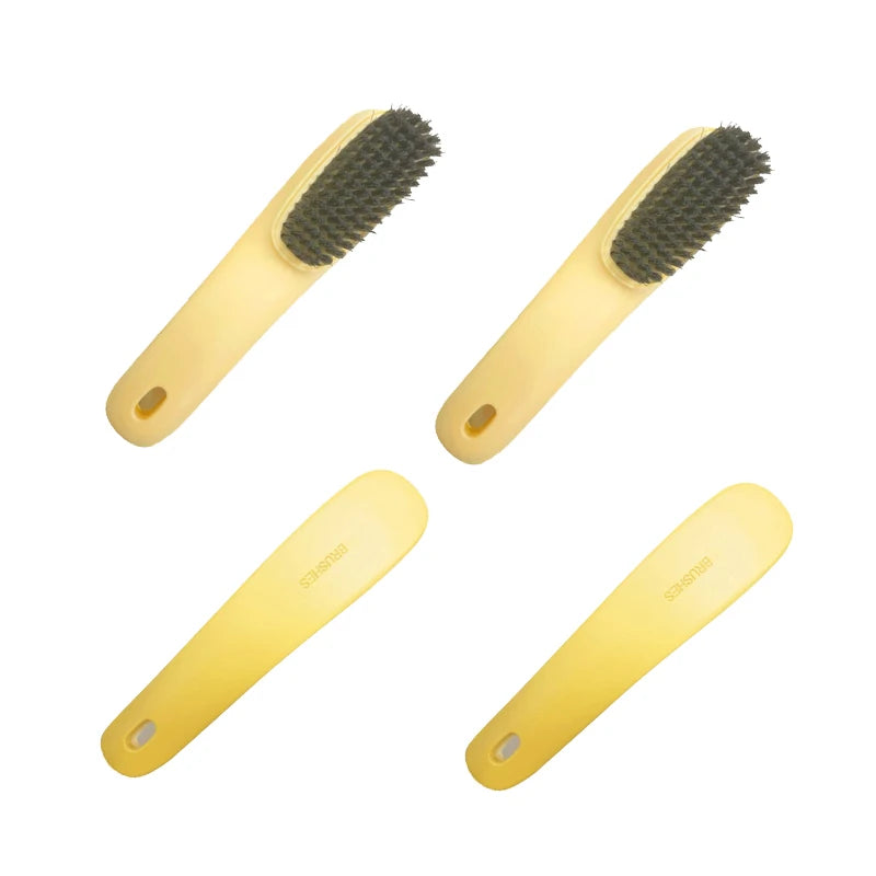 SWANS Multi-Purpose Plastic Scrubbing Brush – Shoes & Clothes Scrubbing Brush SWANS Yellow 4pcs