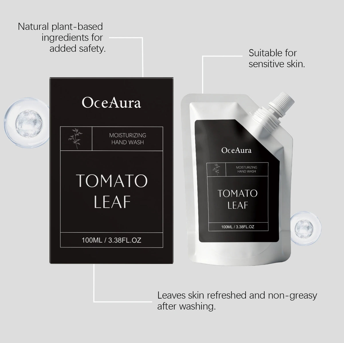 Tomato Leaf Moisturizing Hand Wash – Gentle 100ml Cleanser Liquid Hand Wash SWANS