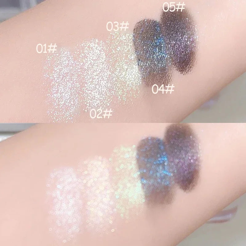 Purple Blue Shimmer Eyeshadow Palette – Glitter Pearl Finish Eyeshadow Palette SWANS