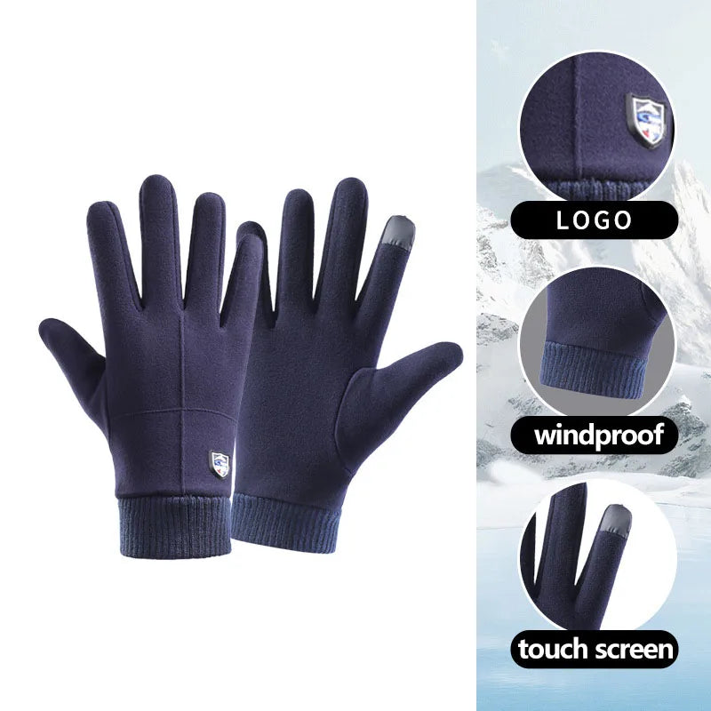Winter Fleece Gloves – Waterproof Windproof Touch Screen Winter Sports Gloves SWANS Navy Blue One Size