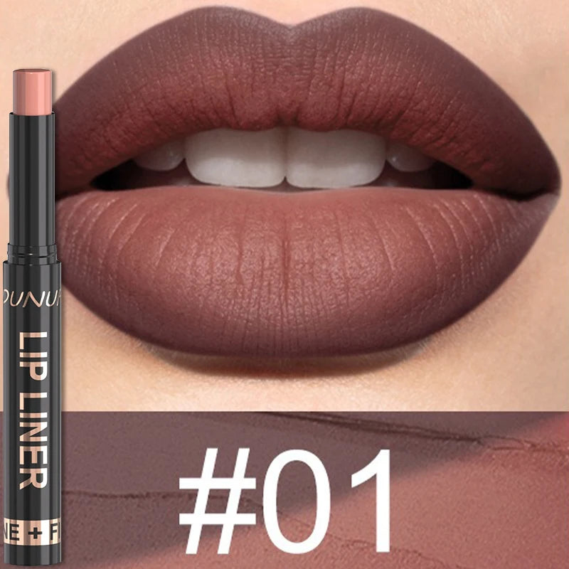 Velvet Matte Dual-Tone Lip Liner – Gradient Ombré Pencil Lip Liner Pencil SWANS 01
