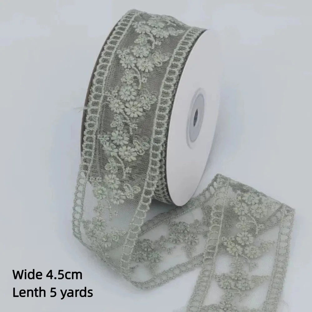 Hollow Lace Ribbon Jacquard Polyester DIY Craft – 5 Yards Lace Craft Ribbon SWANS