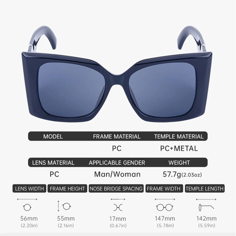 TOYEARN Oversized Cat Eye Sunglasses UV400 Vintage Shades Cat Eye Sunglasses SWANS