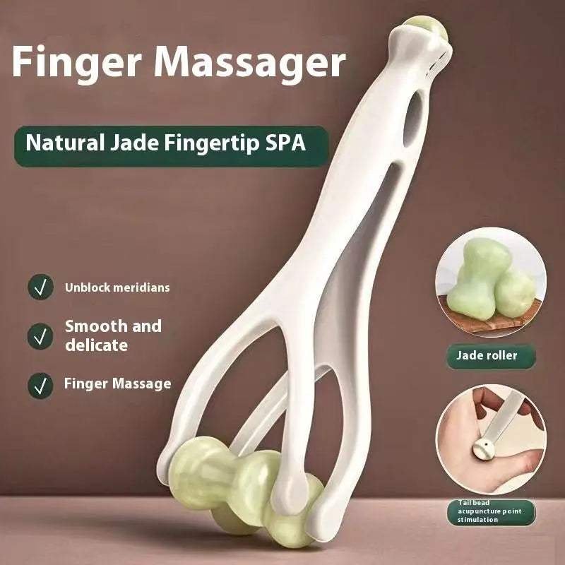 YOVIP Jade Dual-Row Roller Finger Massager – Portable Finger Massager SWANS