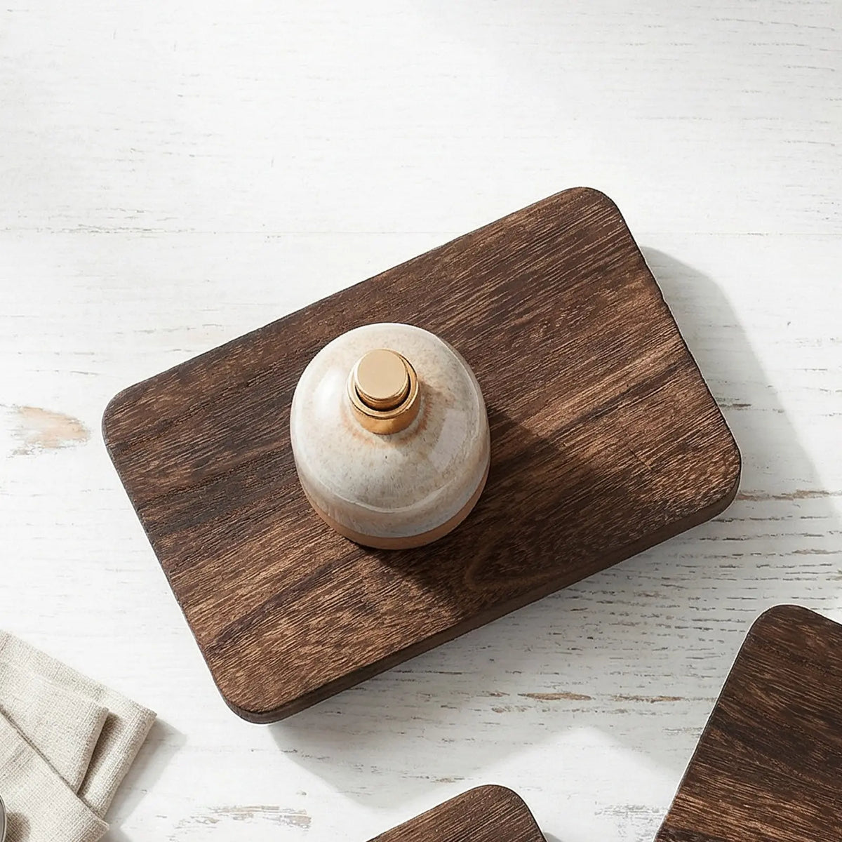 3-Piece Wood Display Riser Stand Set – Kitchen & Bathroom Décor Wood Display Riser SWANS