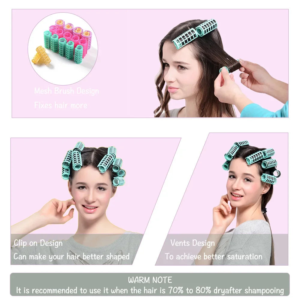 Heatless Hair Curlers – Self-Adhesive Flexi Rods & Perm Rollers Heatless Hair Curlers SWANS