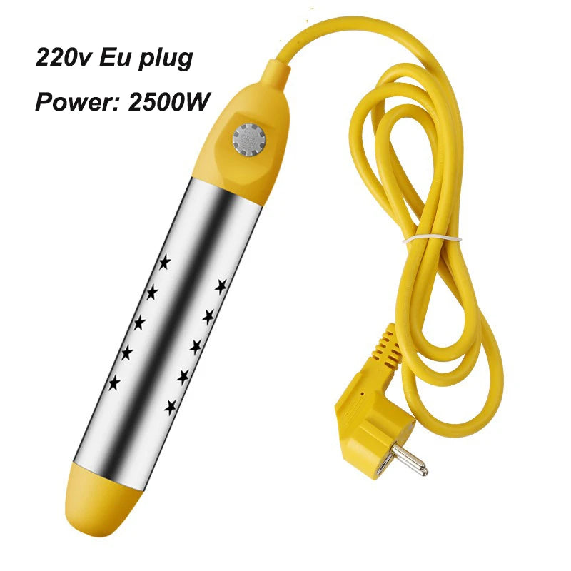 YTYIN Portable Immersion Water Heater 1500W/2500W Pool & Tub Immersion Water Heater SWANS Yellow EU