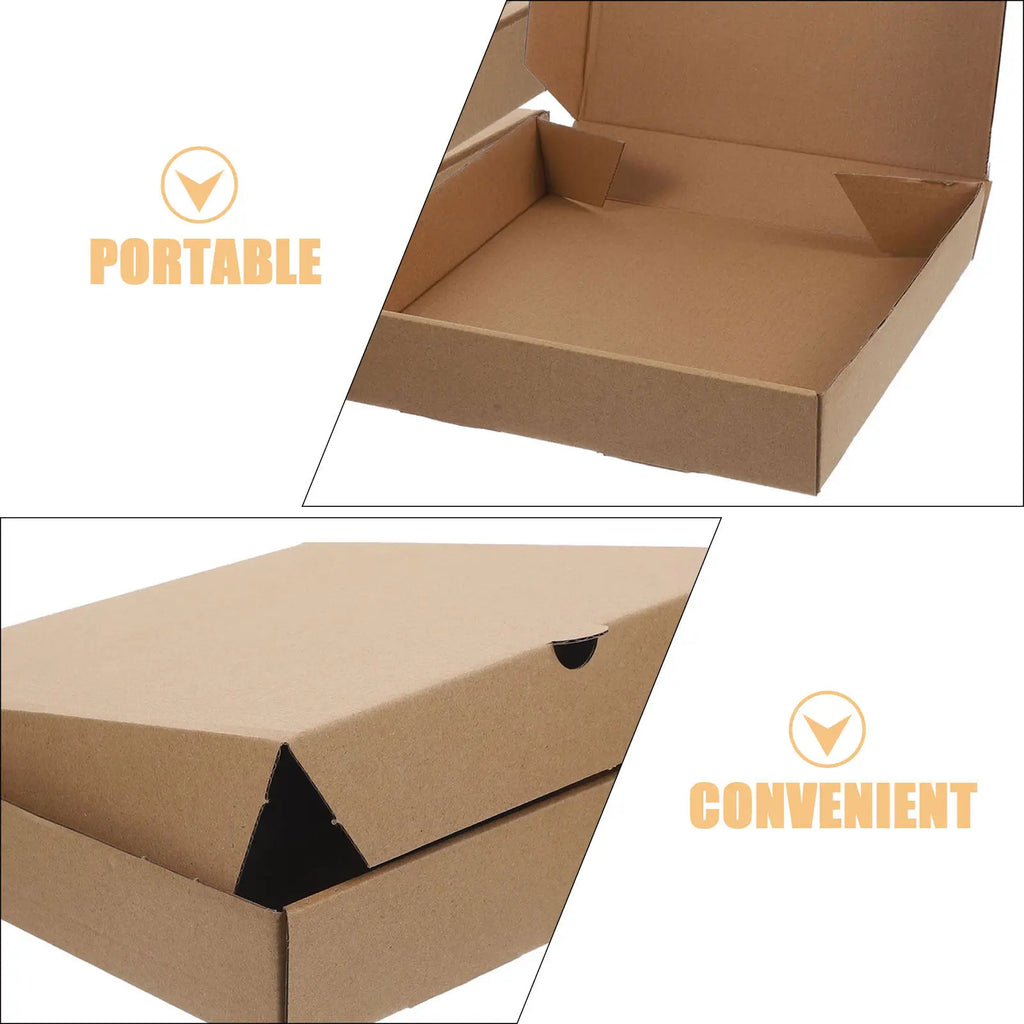 20-Pack Kraft Paper Pizza Boxes – Flatbread & Bakery Takeout Pizza Takeout Boxes SWANS