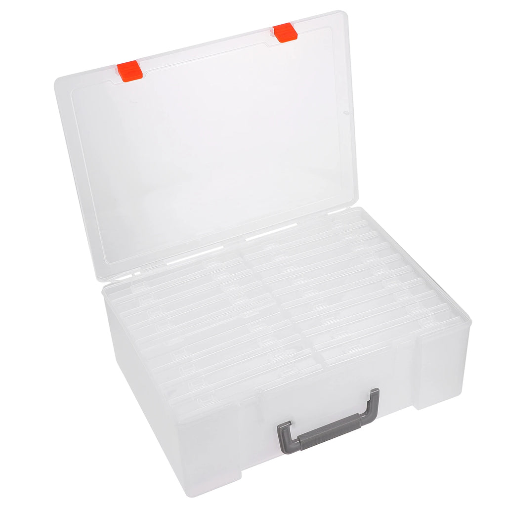 Photo Storage Box Organizer – 18-Case Set with Foldable Handle Photo Storage Organizer SWANS Default Title