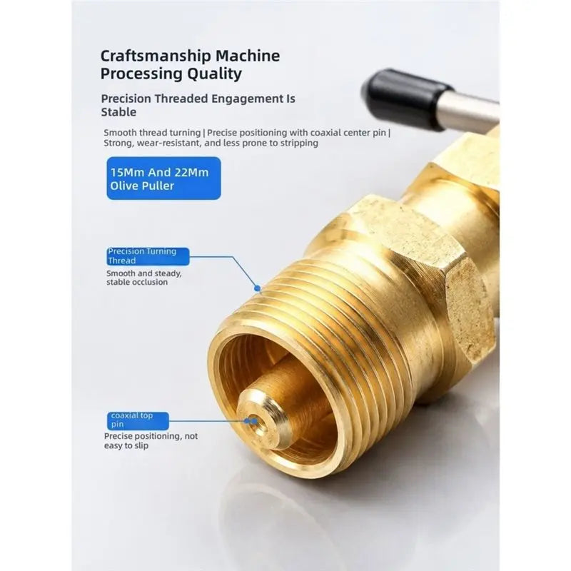 Brass Olive Puller Tool – 15mm & 22mm Compression Ring Remover Plumbing Removal Tool SWANS