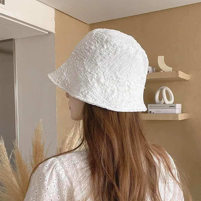 FAITOLAGI Japanese Pleated Bucket Hat – Women's Sun Hat Women's Bucket Hat SWANS