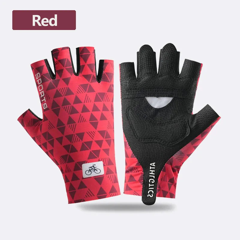 SWANS Half Finger Cycling & Gym Gloves | Unisex Anti-Slip Cycling & Gym Gloves SWANS Red XL