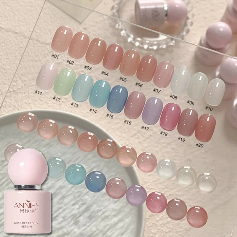 8ml Nude Gel Nail Polish – 23 Colors UV/LED Soak Off Gel Nail Polish SWANS
