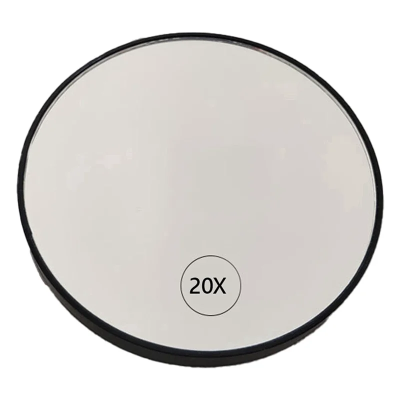 20X Magnifying Makeup Mirror – Double-Sided Suction Cup & Handle Magnifying Makeup Mirror SWANS Black NONE