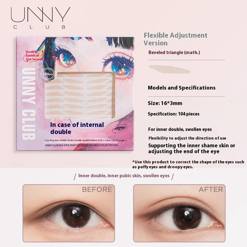 UNNY Invisible Double Eyelid Tape – Natural Lift 100+ pcs Eyelid Tape SWANS A
