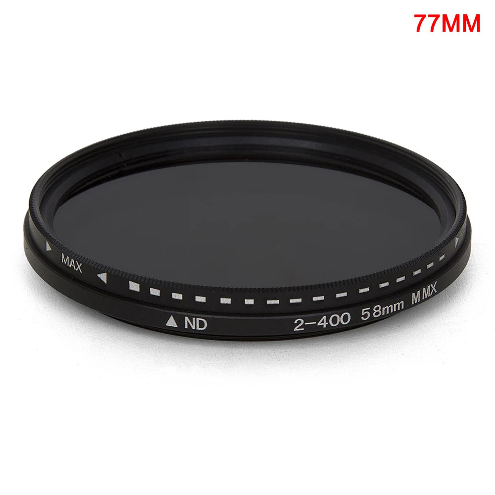 Variable ND2-ND400 Fader ND Filter for Camera Lens 37–82mm Camera Lens Filter SWANS 77MM