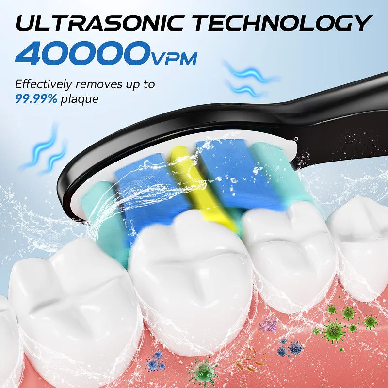 YUNCHi Y5 Electric Toothbrush | 5 Modes, IPX7, 8 Brush Heads Electric Toothbrush SWANS