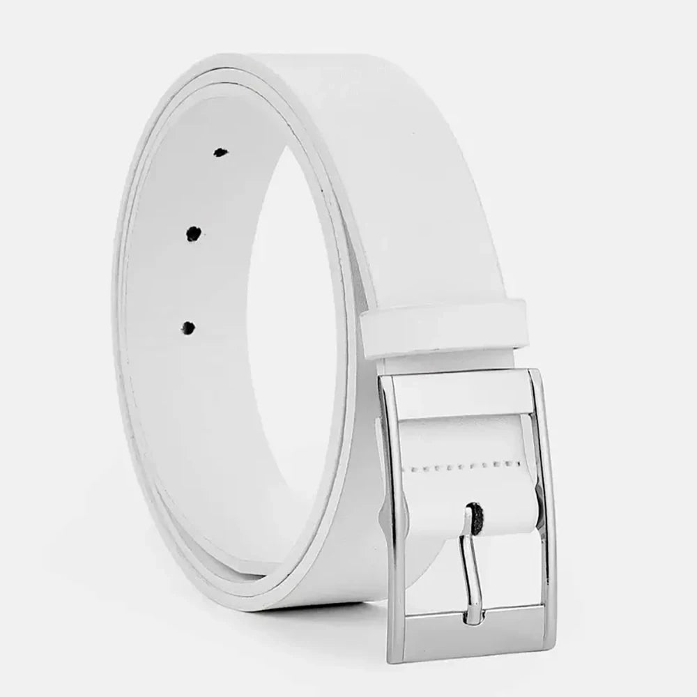 Men's PU Leather Belt – Metal Pin Buckle Casual Jean Belt Men's Leather Belt SWANS