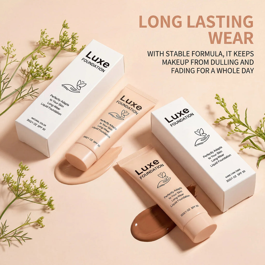Luxe Color-Adaptive SPF50 Liquid Foundation – Natural & Dark Liquid Foundation SWANS