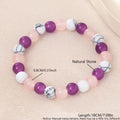 8mm Natural Stone Bracelet – Turquoise, Amethyst & Rose Quartz Stone Beaded Bracelet SWANS 1pc