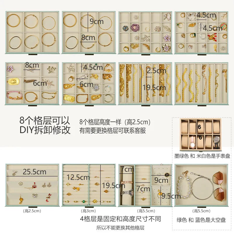 12-Layer European Jewelry Organizer Box – Rings, Necklaces & More Jewelry Organizer Box SWANS