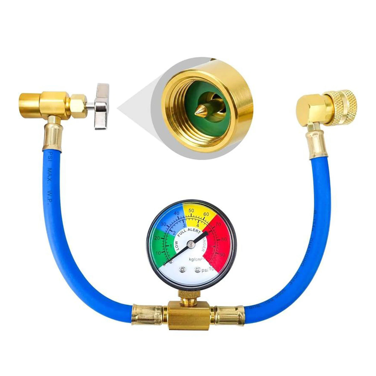 R134A AC Recharge Hose Kit with Pressure Gauge | Car A/C Tool AC Recharge Tool SWANS A