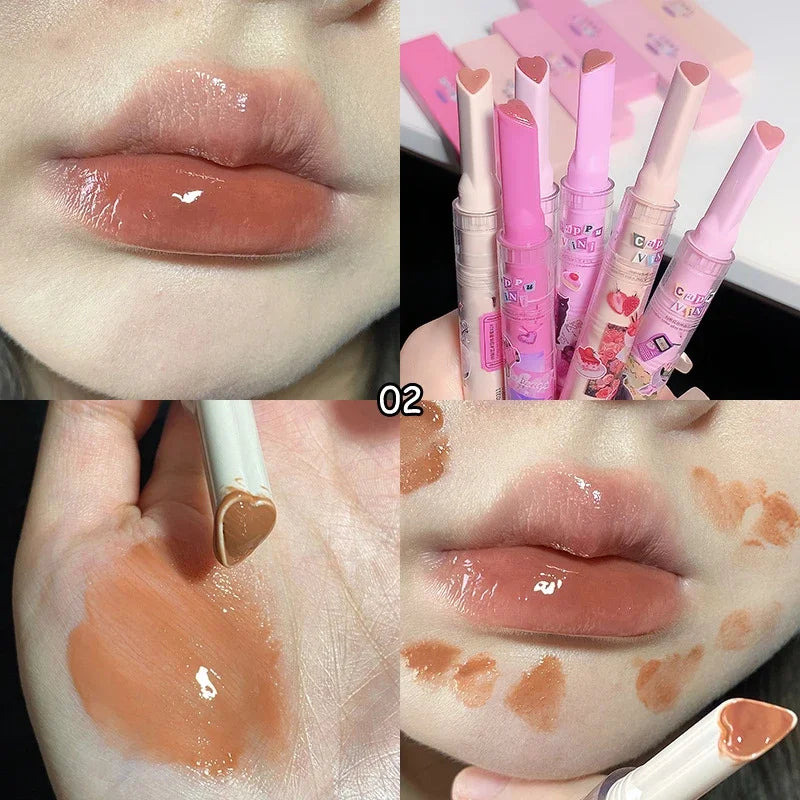 Watermelon Jelly Mirror Lip Gloss – Moisturizing K-Beauty Jelly Lip Gloss SWANS 02 1PCS
