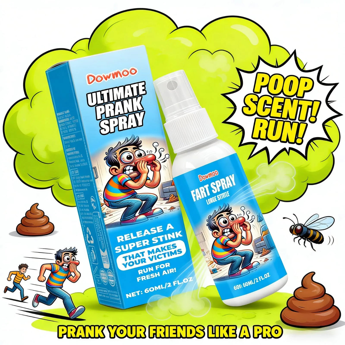 Fart Spray Prank Stink Bomb 60ml – Gag Gift Novelty Toy Novelty Prank Toy SWANS