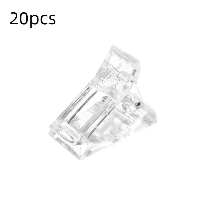 Transparent Nail Extension Clips Gel Builder Clamps 10/20/30pc Nail Extension Clips SWANS 20pcs