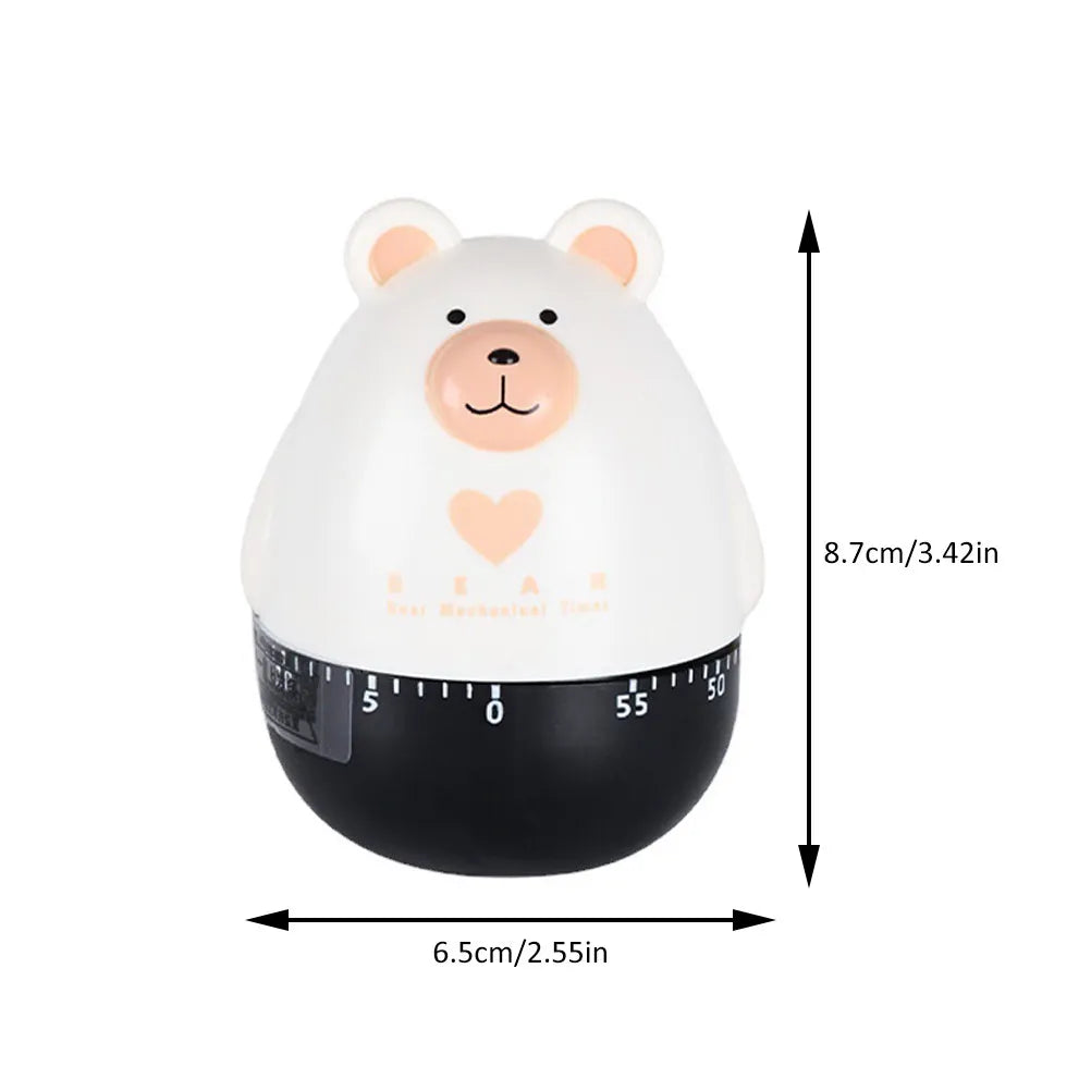 Bear Shape Mechanical Kitchen Timer – Cute Cartoon Countdown Mechanical Kitchen Timer SWANS