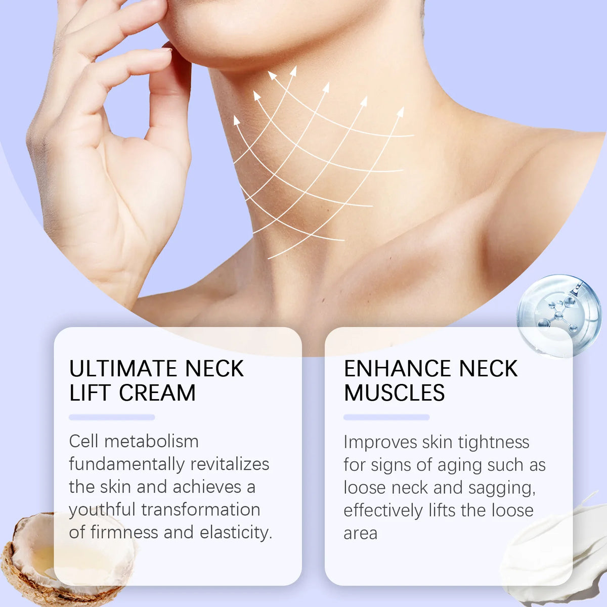 WEST MONTH Firming Neck Cream – Hydrating & Tightening 50g Neck Firming Cream SWANS