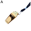 Professional Stainless Steel Referee Whistle with Lanyard Referee Whistle SWANS gold