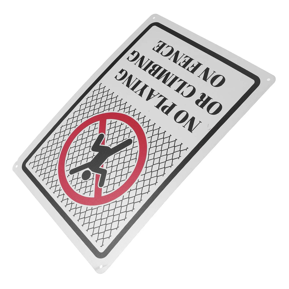 Metal Do Not Climb Fence Sign – Weatherproof Outdoor Warning Outdoor Warning Sign SWANS
