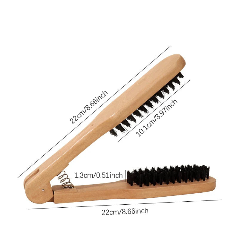 V-Shape Boar Bristle Paddle Brush – Anti-Static Hair Comb Boar Bristle Brush SWANS A2