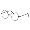 Round Vintage Myopia Glasses Unisex | -1.0 to -4.0 Prescription Eyeglasses SWANS Black -1.0