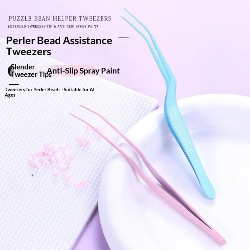 Stainless Steel Precision Bead Tweezers – Anti-Static DIY Tool Craft Tweezers SWANS