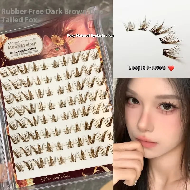 Self-Adhesive Glue-Free False Eyelashes – Winged Fox Eye False Eyelashes SWANS H C 0.05mm