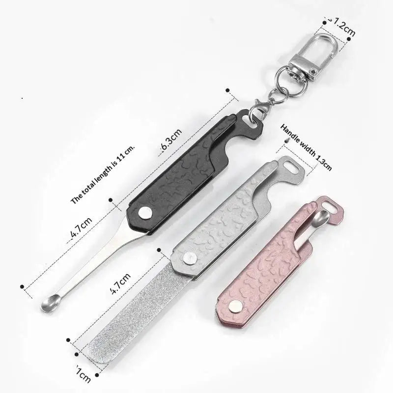 YOVIP Folding Stainless Steel Nail File – Portable Nail Tool Nail File SWANS