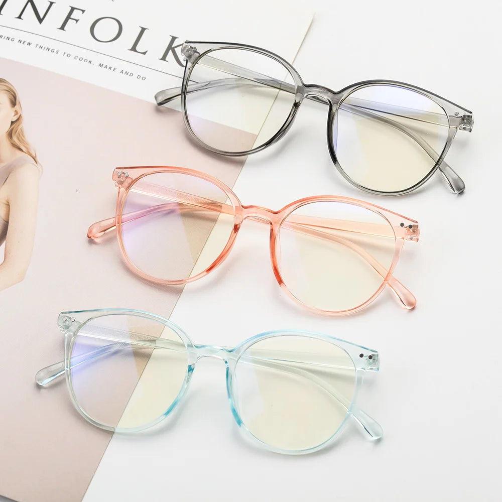Vintage Round Blue Light Blocking Glasses – Unisex Clear Lens Blue Light Glasses SWANS