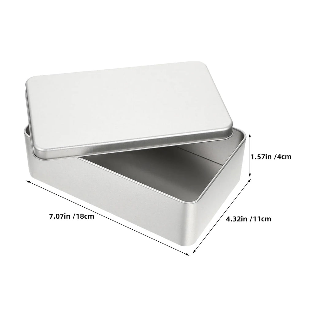 Rectangular Tinplate Cookie Tin Box | Matte Finish Biscuit Tin Cookie Tin Box SWANS