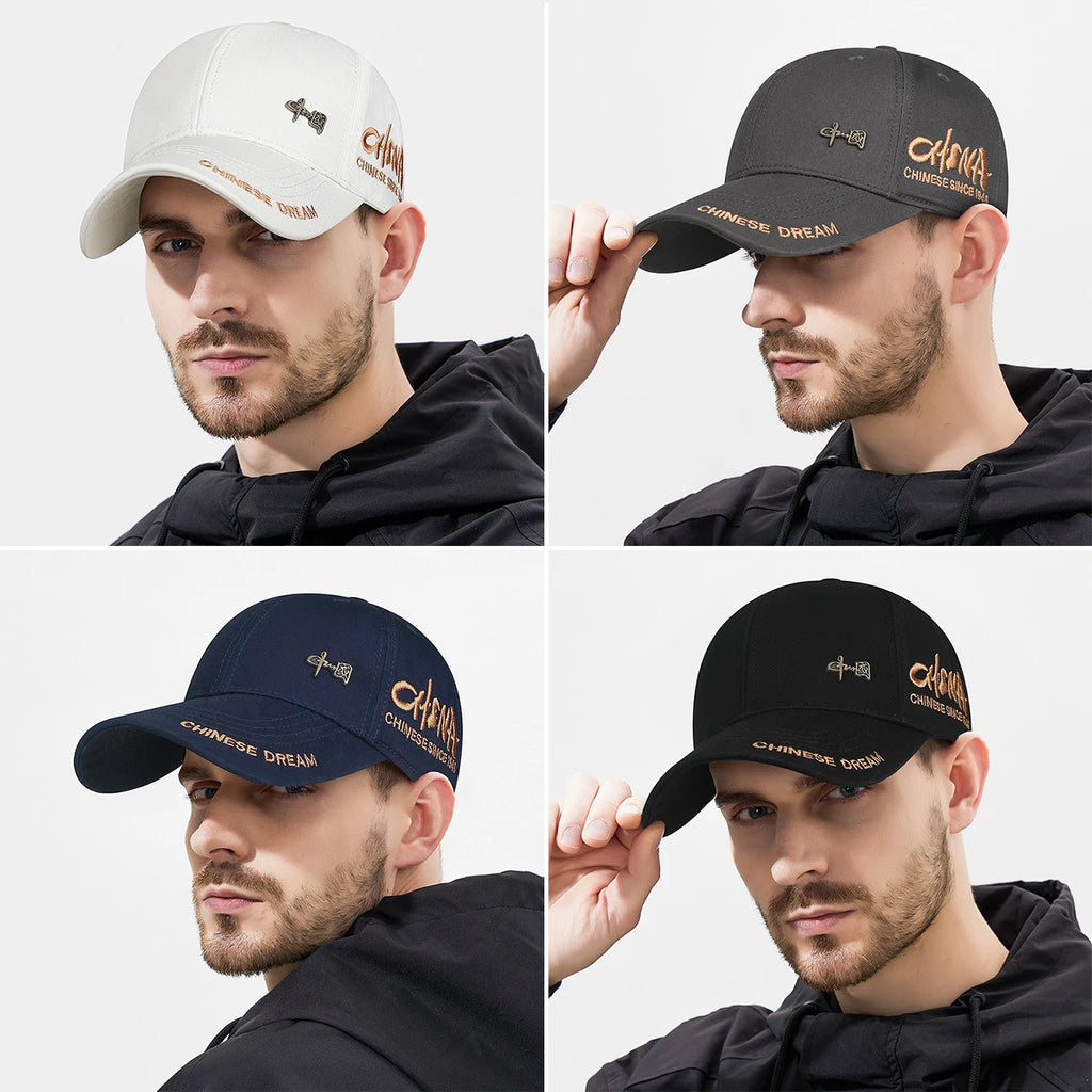 FAITOLAGI Long Brim Embroidered Baseball Cap – Adjustable Hat Embroidered Baseball Cap SWANS