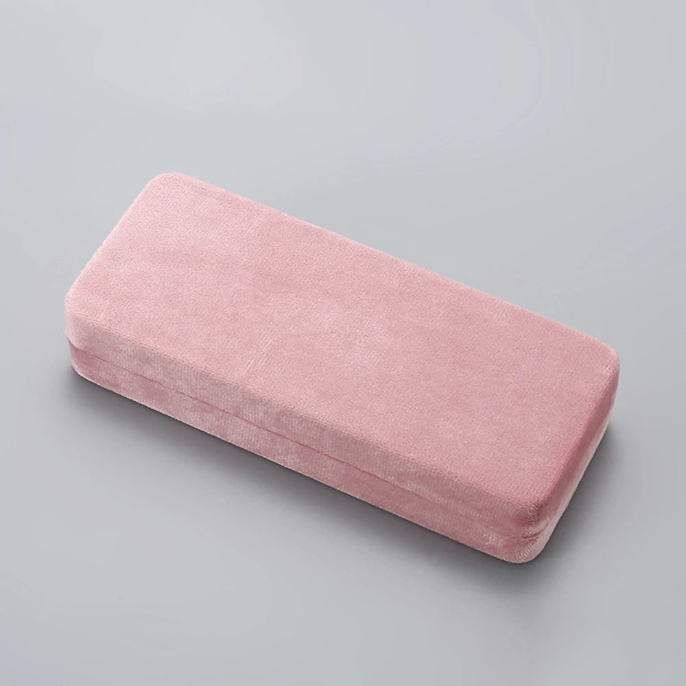 Velvet Leather Hard-Shell Glasses Case – Unisex Eyewear Box Eyeglasses Case SWANS Pink CHINA