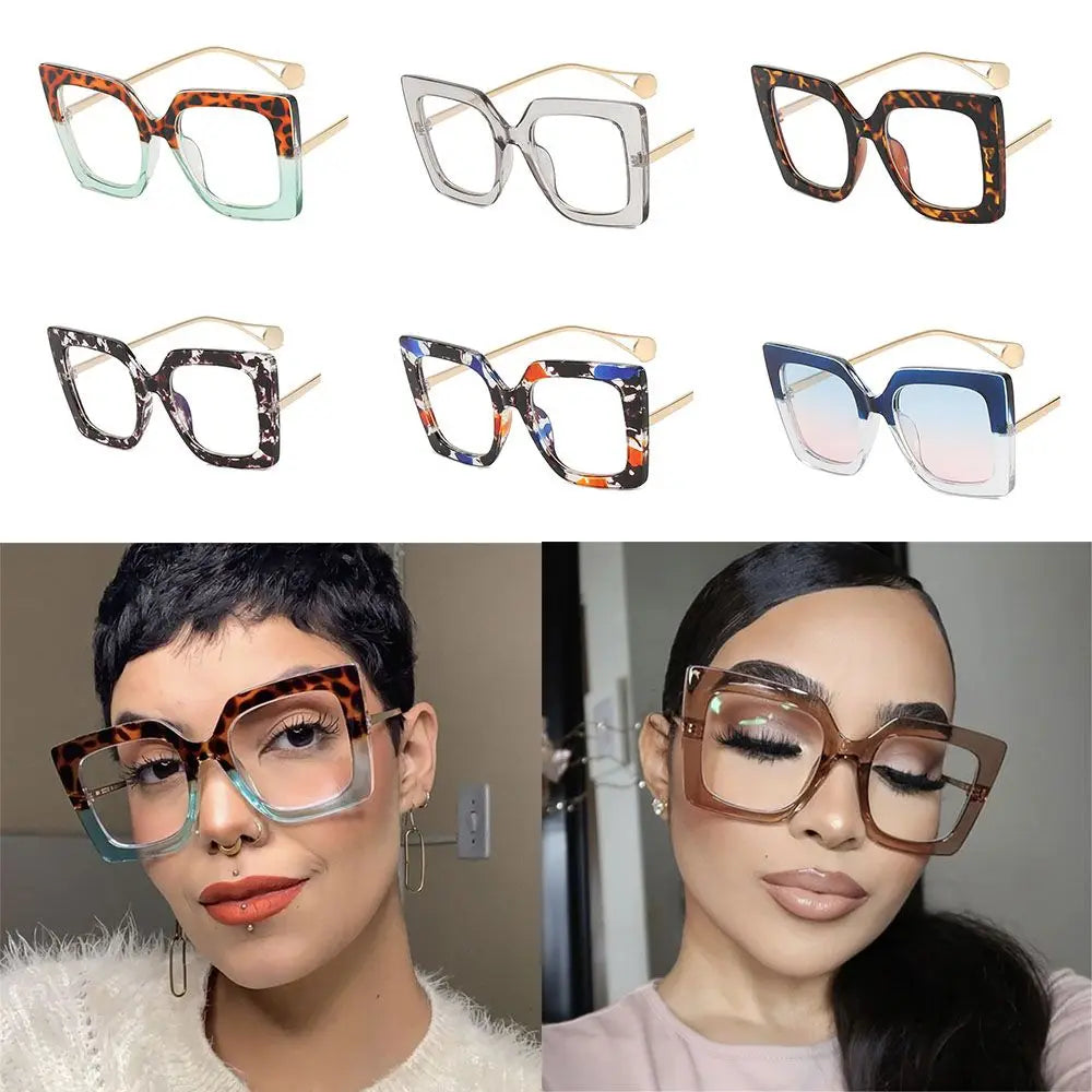 Vintage Oversized Square Eyeglasses Anti-Blue Light Frames Eyeglasses Frames SWANS
