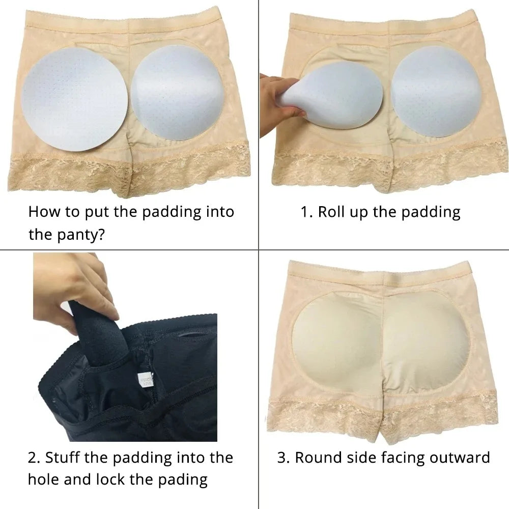 Women's Butt Lifter Padded Shapewear High Waist Tummy Control Padded Shapewear Panties SWANS
