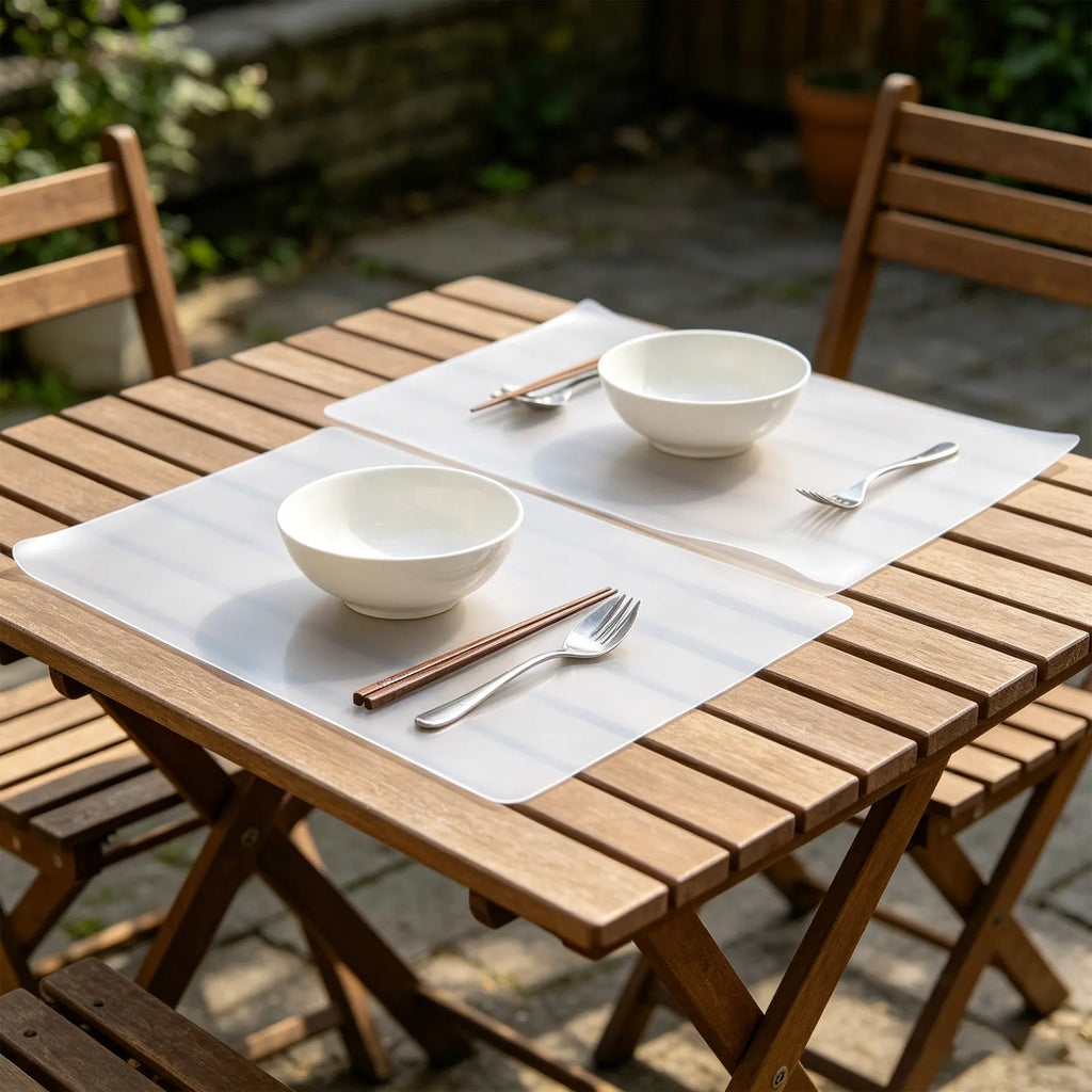 10-Pack Clear PP Plastic Placemats 17x11 – Wipeable Waterproof Plastic Placemats SWANS