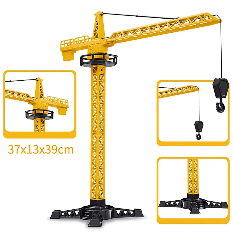 Engineering Tower Crane Model Toy 1:12 Scale – Kids Gift Construction Model Toy SWANS