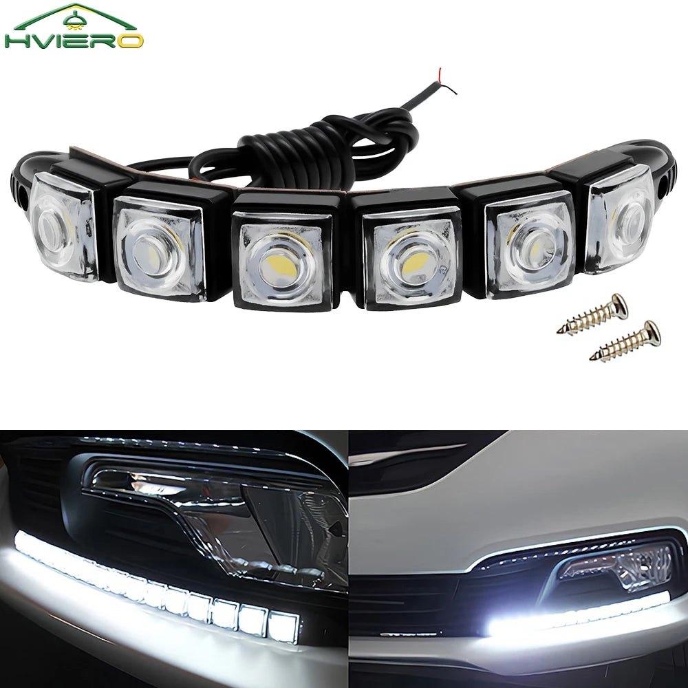 HVIERO LED DRL Strip 12V IP67 Waterproof Daytime Running Light LED DRL Strip Light SWANS